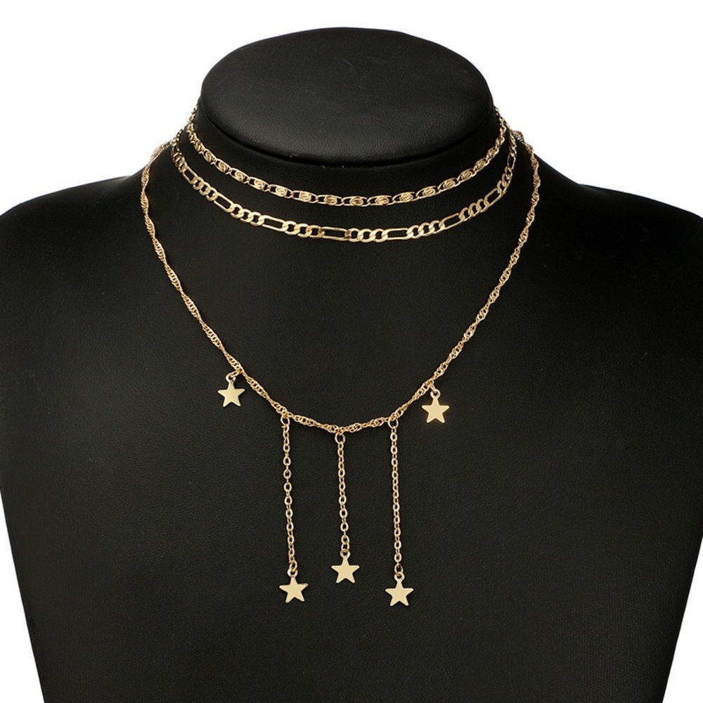 3 for $25✨star waterfall choker layer necklace - Picture 4 of 8